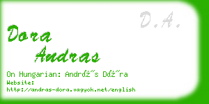 dora andras business card